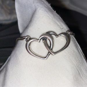 James Avery double heart necklace